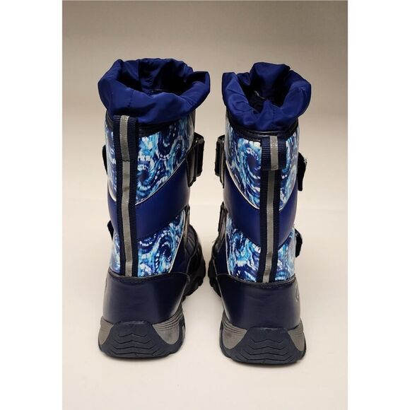 Lands End Kids Flurry Insulated Girls Winter Boots Snow 2M Color Blue/White - Picture 8 of 9